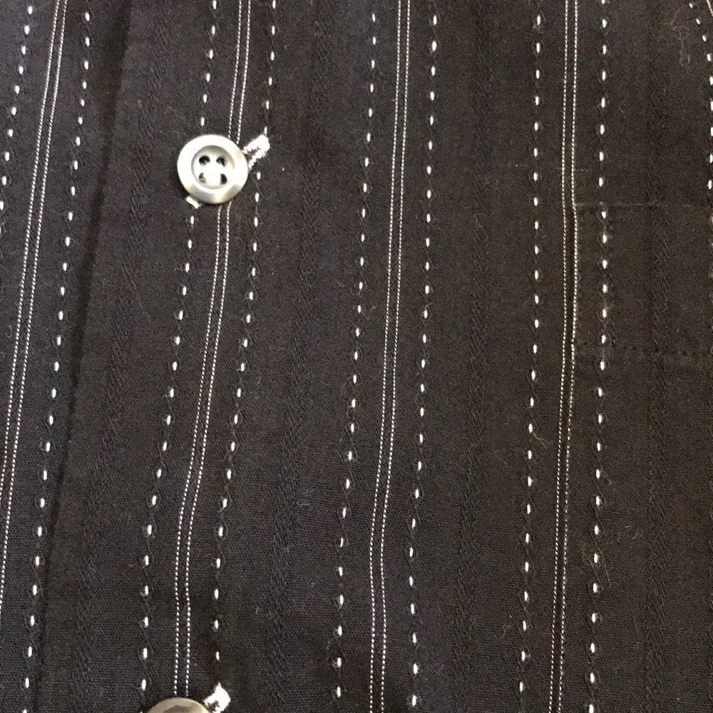 Linea Dome black/ white stitch stripe button shirt - Picture 7 of 8